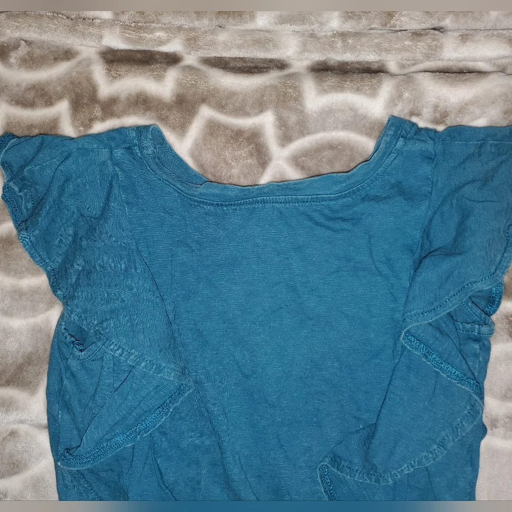 5 for $25 | Justice Ruffle Cap Sleeve Faded Top